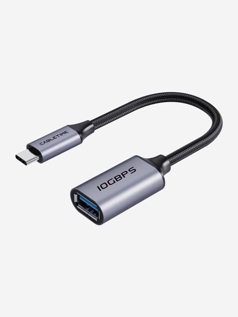 CABLETIME 10GBPS USB-C MALE TO USB-A FEMALE ADAPTER - Image 1